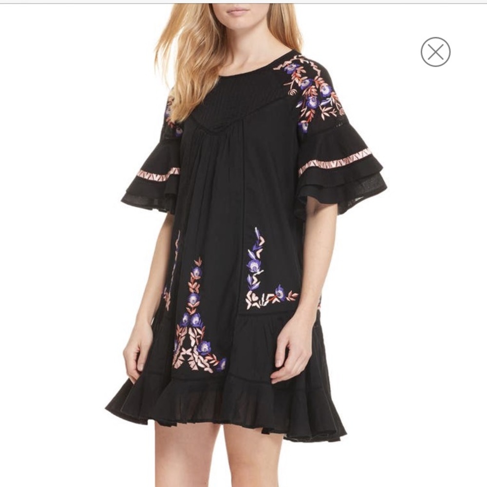 Free People Pavlo Embroidered Babydoll Dress